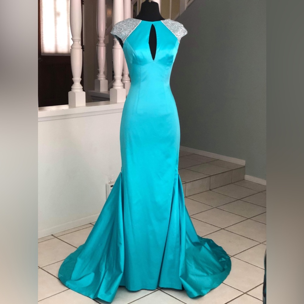 Teal Sherri Hill Couture
